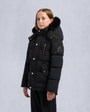 Moose Knuckles Kids Kids  Unisex Original Gold Series 3Q Jacket Black / Black Shearling M32UJ193GS Front