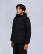 Moose Knuckles - M32UJ193S - Kids Unisex Original Shearling 3Q Jacket - KIDS - Black / Natural Shearling - Front