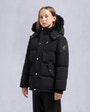 Moose Knuckles - M32UJ193S - Kids Unisex Original Shearling 3Q Jacket - KIDS - Black / Black Shearling - Front