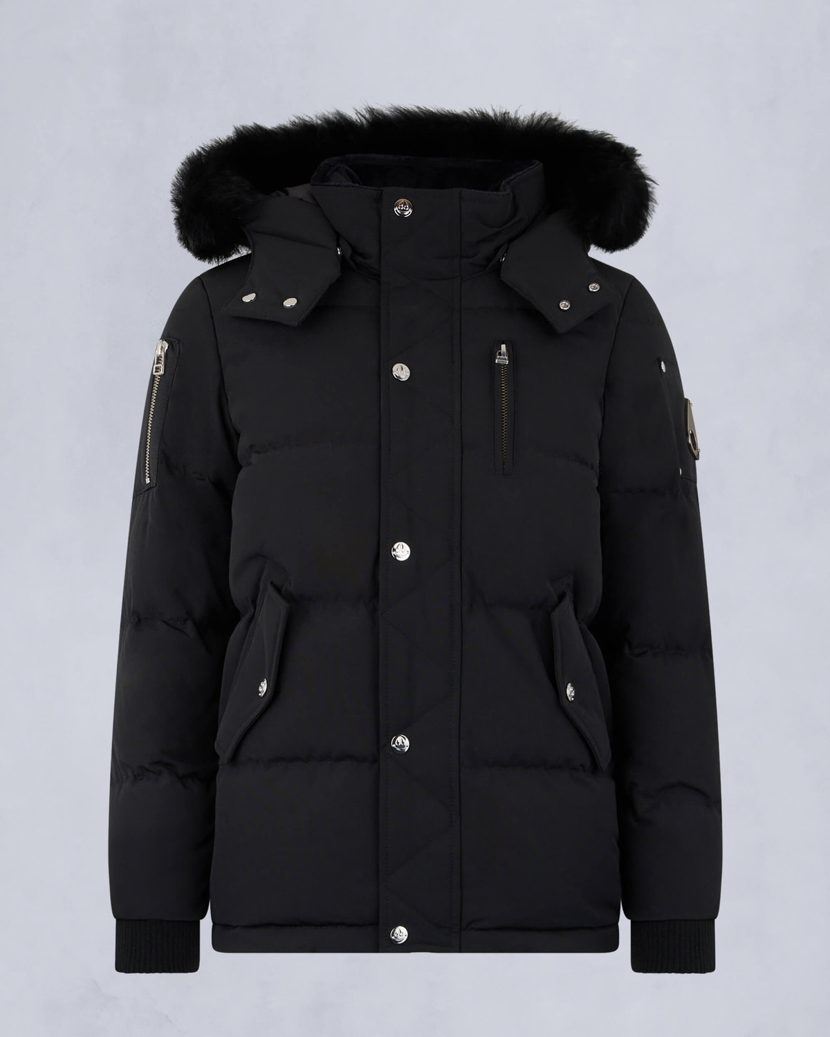 Moose Knuckles - M32UJ193S - Kids Unisex Original Shearling 3Q Jacket - KIDS - Black / Black Shearling - GM
