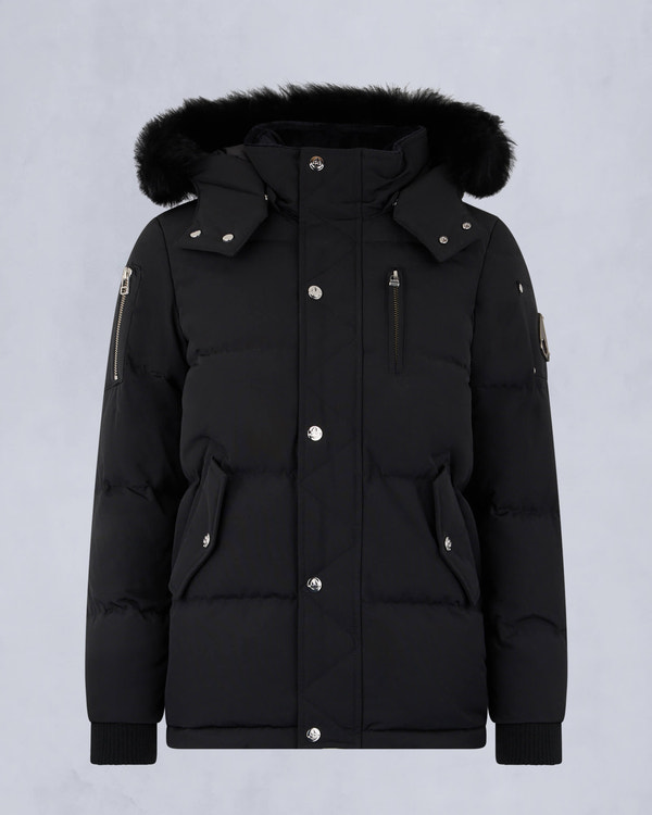 Moose Knuckles - M32UJ193S - Kids Unisex Original Shearling 3Q Jacket - KIDS - Black / Black Shearling - GM