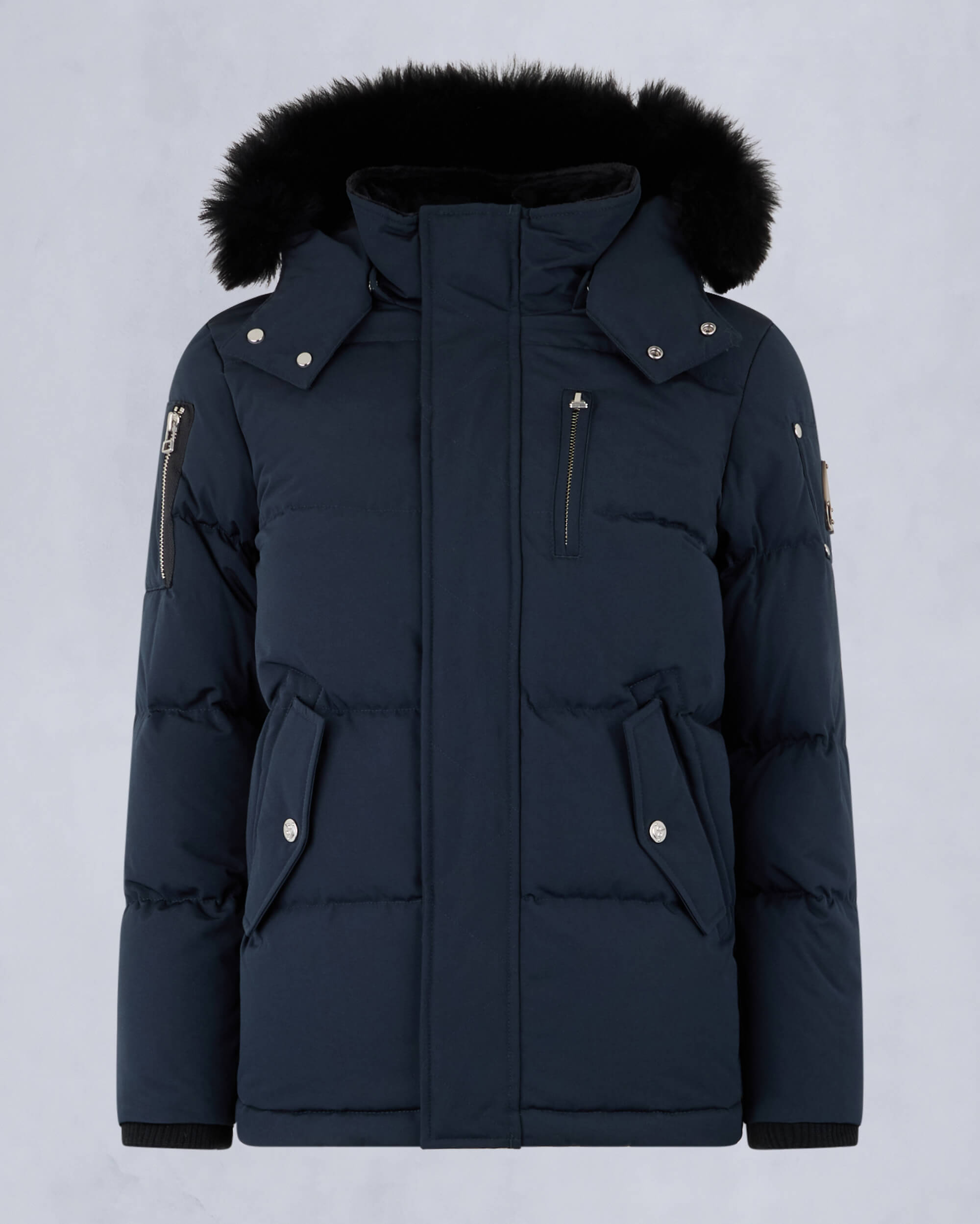 Moose Knuckles - M32UJ193S - Kids Unisex Original Shearling 3Q Jacket - KIDS - Navy / Black Shearling - GM