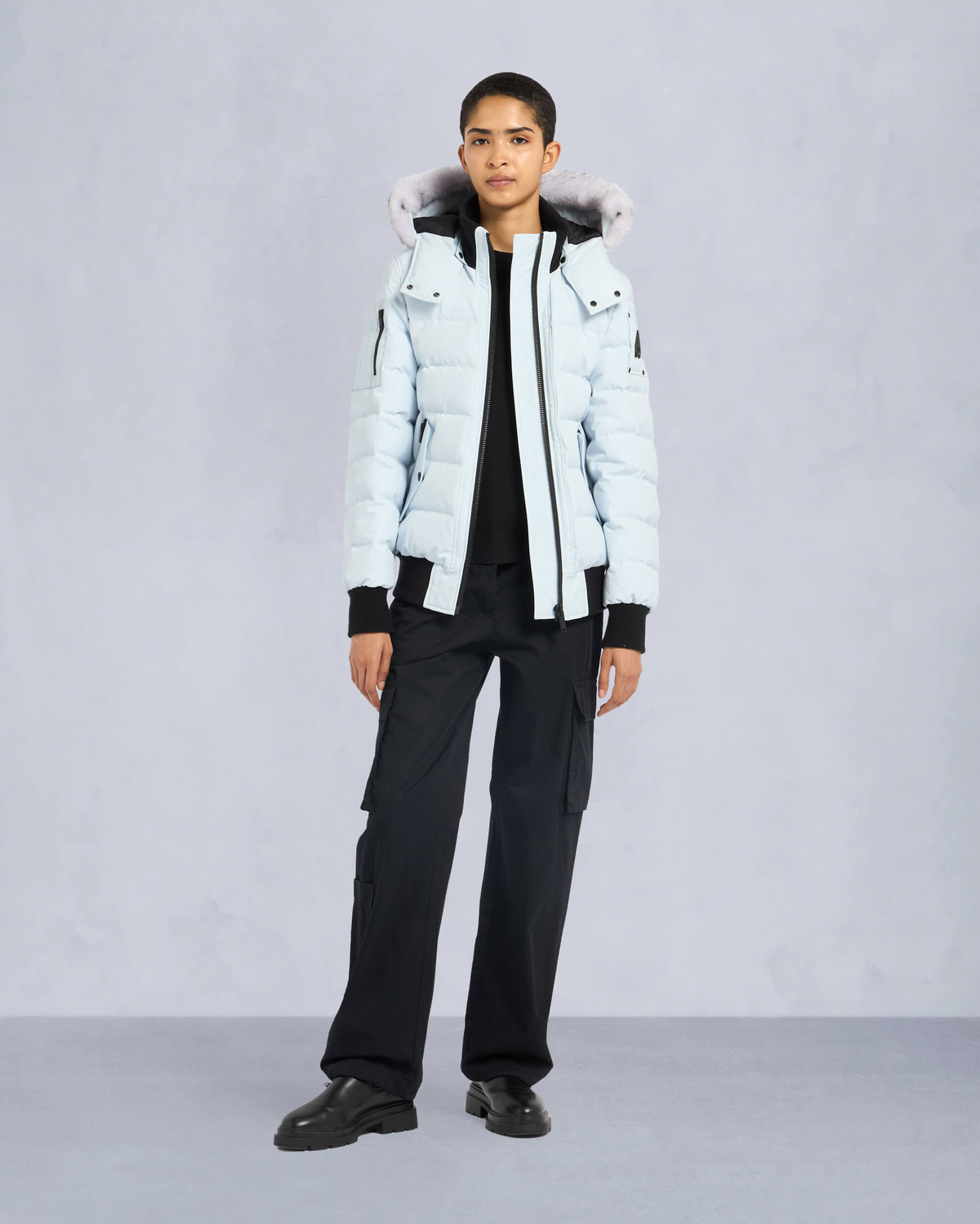 ONYX LADRIERE SHEARLING BOMBER JACKET