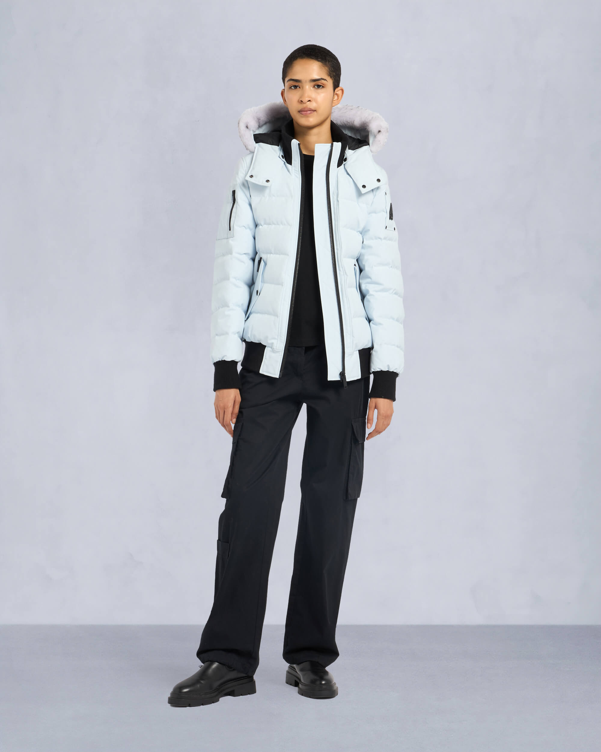 ONYX LADRIERE SHEARLING BOMBER JACKET