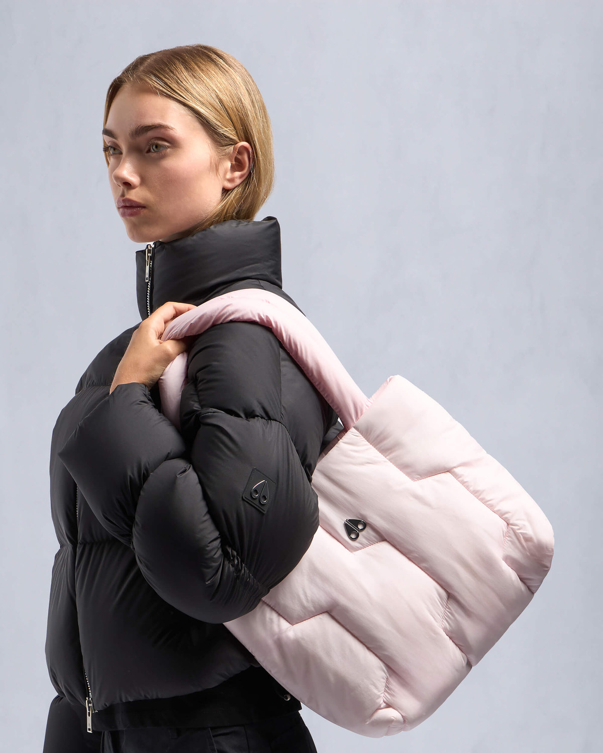 Moose Knuckles Accessories Angline Puffer Tote Bag Heaven M34LA540 Front