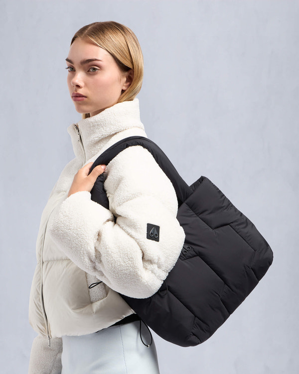 Moose Knuckles Accessories Angline Puffer Tote Bag Black M34LA540 Front
