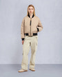 Moose Knuckles Womens Gold Series Reversible Jet Bomber Jacket  Champagne M34LB022G Front Category