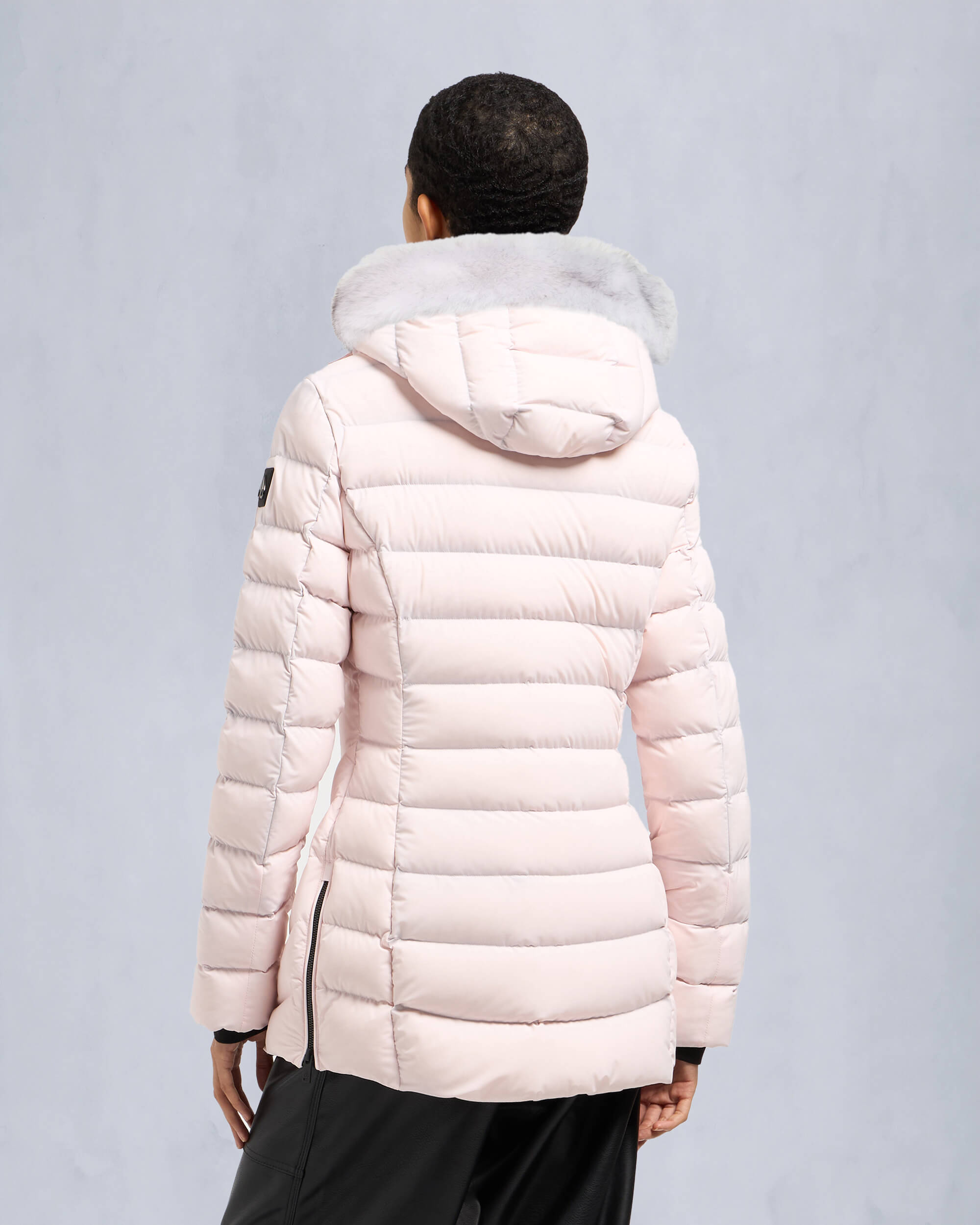 Moose Knuckles - M34LJ206S - Roselawn Jacket - WOMENS - Heaven  / natural shearling  - Back