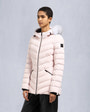 Moose Knuckles - M34LJ206S - Roselawn Jacket - WOMENS - Heaven  / natural shearling  - Front