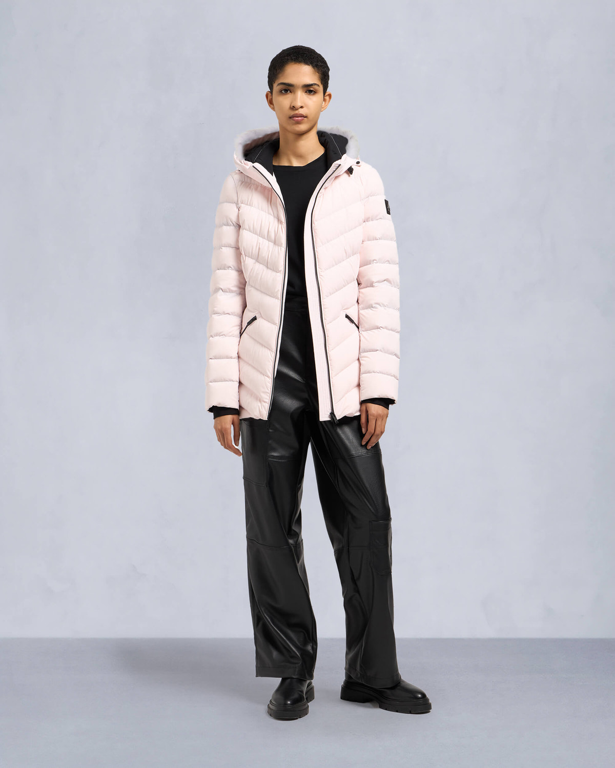 Moose Knuckles - M34LJ206S - Roselawn Jacket - WOMENS - Heaven  / natural shearling  - Front Category