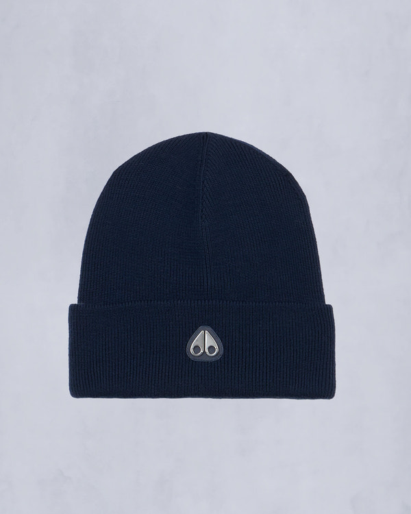 Moose Knuckles Accessories Parnis Unisex Beanie Navy M34MA544 Front Category