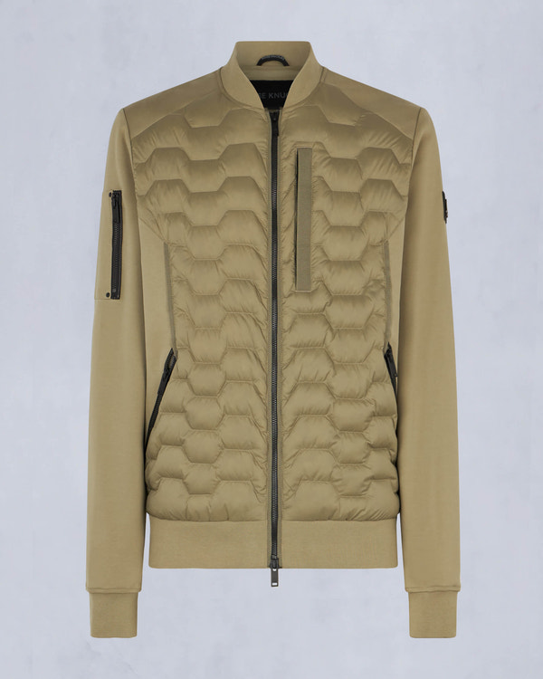 Moose Knuckles Mens Granite Down Hybrid Bomber Jacket Sage M34MB010 - GM