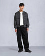 Moose Knuckles Mens Alder Cashmere-Wool Bomber Jacket Charcoal /black M34MB046 Front Category