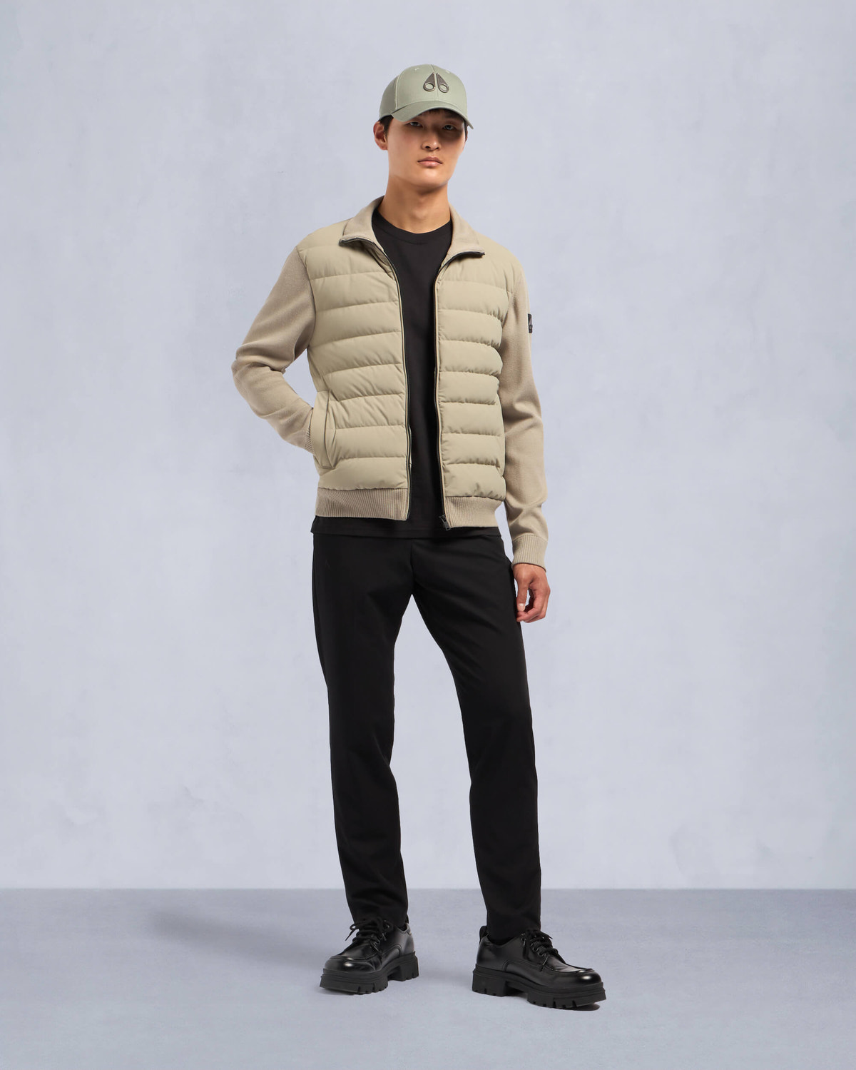 Moose Knuckles Mens Kamet Hybrid Jacket Sage M34MK659 Front Category