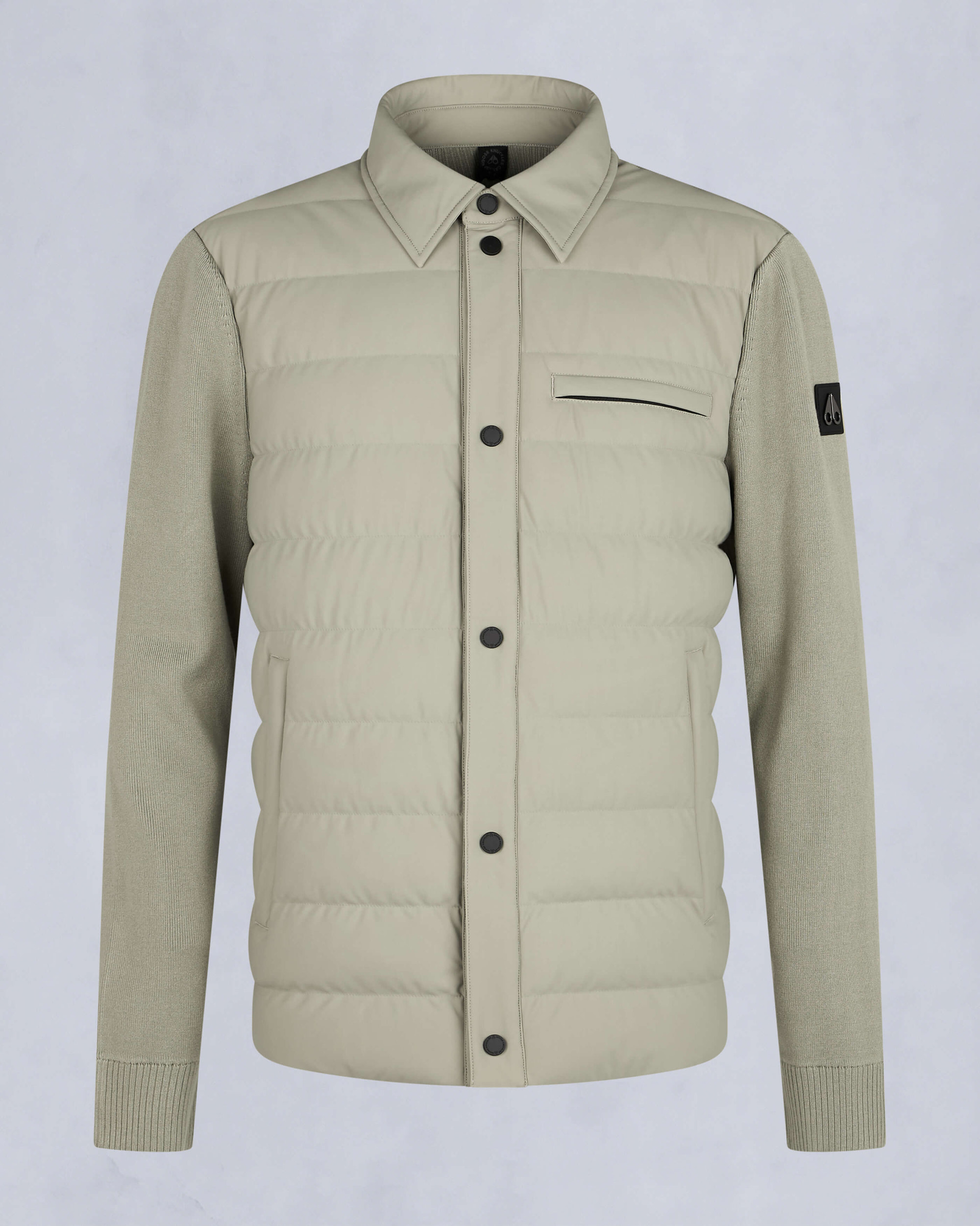 Moose Knuckles Mens Marble Hybrid Shirt Jacket Sage M34MK670 - GM