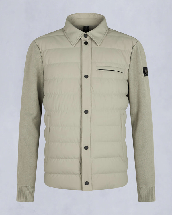 Moose Knuckles Mens Marble Hybrid Shirt Jacket Sage M34MK670 - GM