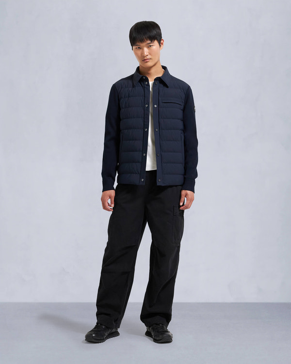 Moose Knuckles Mens Marble Hybrid Shirt Jacket Navy M34MK670 Front Category