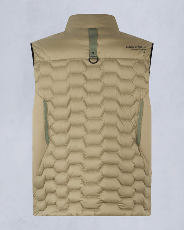Moose Knuckles Mens Granite Down Hybrid Vest Sage M34MV452 Detail2
