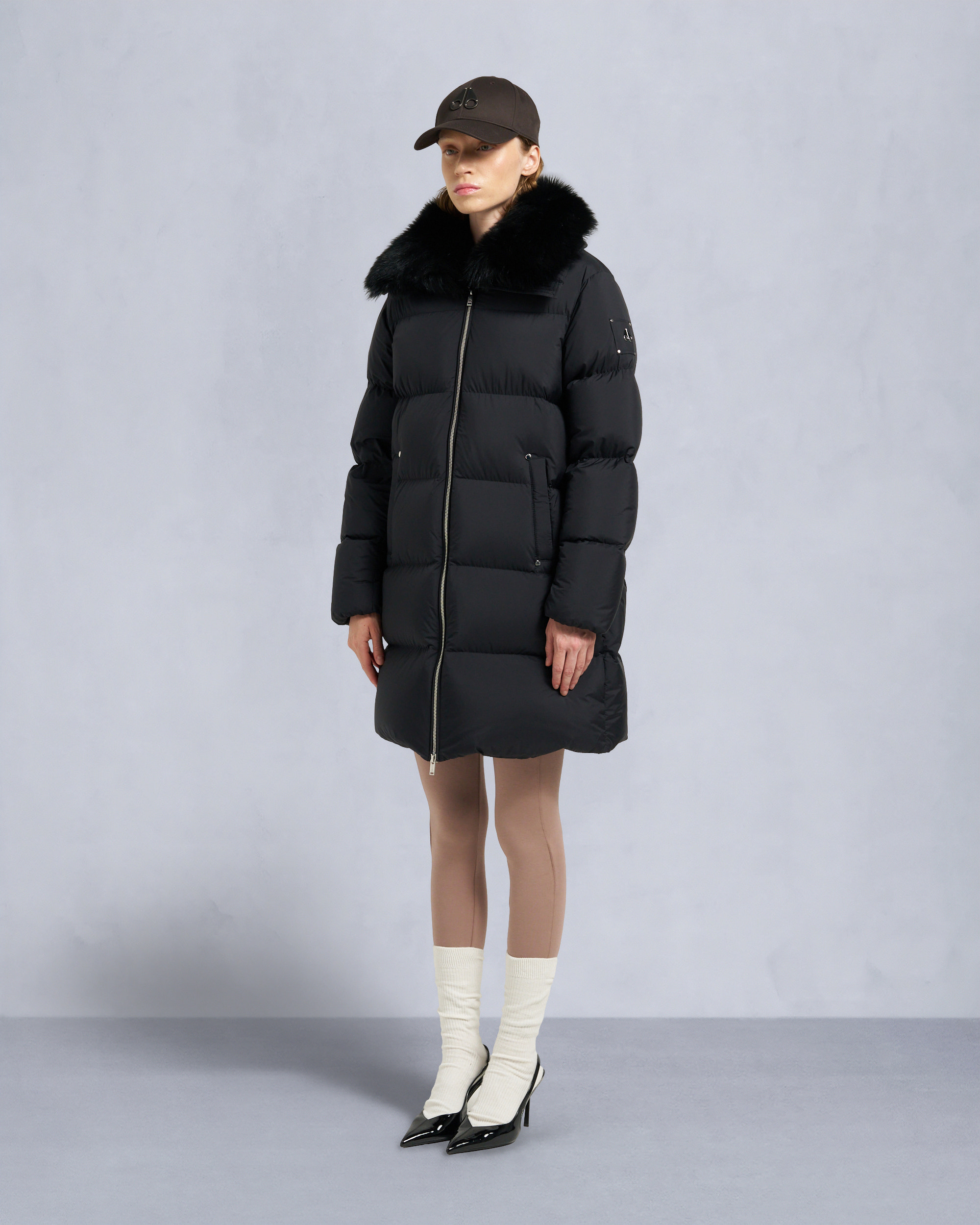 Moose Knuckles - M35LP209S - Belle Dune Long Shearling Trim Puffer - WOMENS -  - Front