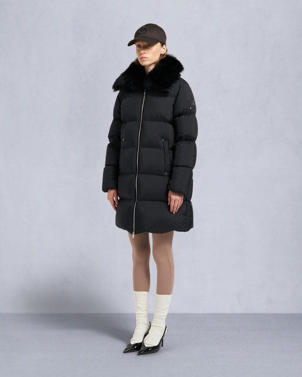 Moose Knuckles - M35LP209S - Belle Dune Long Shearling Trim Puffer - WOMENS -  - Front