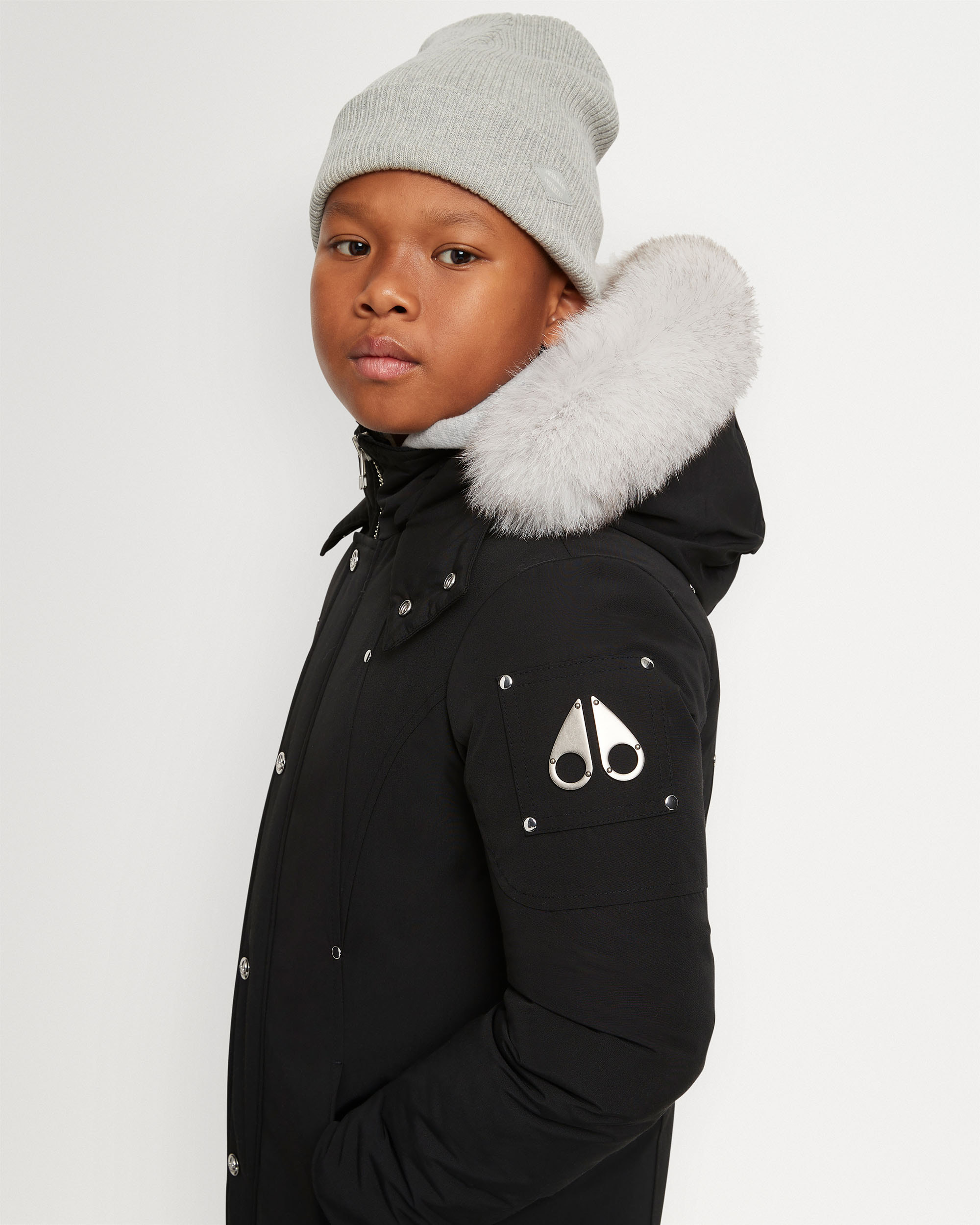 Moose Knuckles - M39UP231S - Kids Original Unisex Shearling Parka - KIDS - Black / Natural Shearling - Detail1