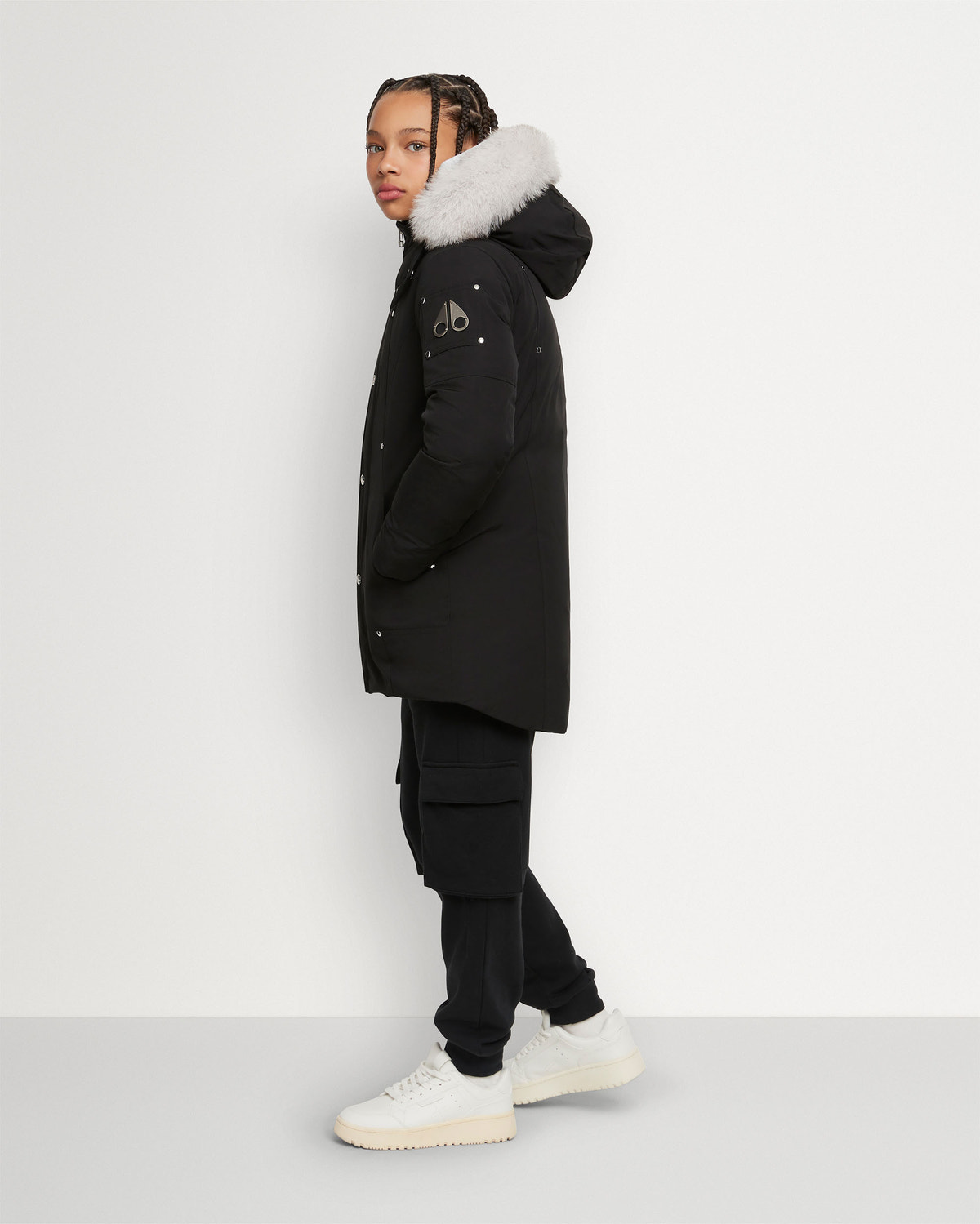 Moose Knuckles - M39UP231S - Kids Original Unisex Shearling Parka - KIDS - Black / Natural Shearling - Detail3